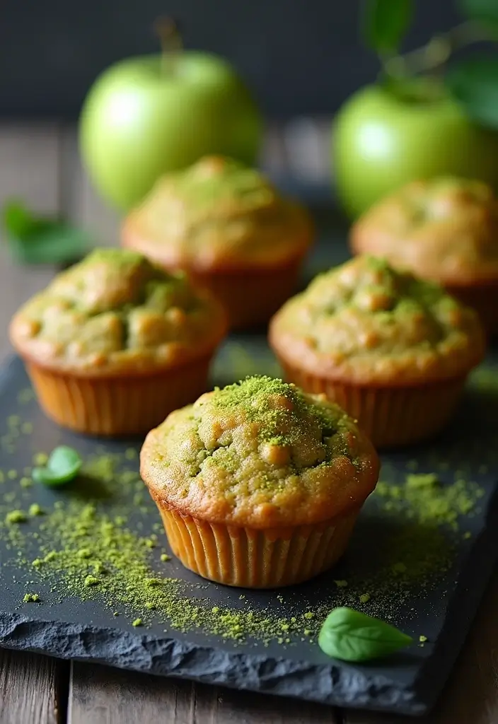25 Applesauce Muffin Recipes That Are Moist and Flavorful 105 25 Applesauce Muffin Recipes That Are Moist and Flavorful - 17. Matcha Applesauce Muffins