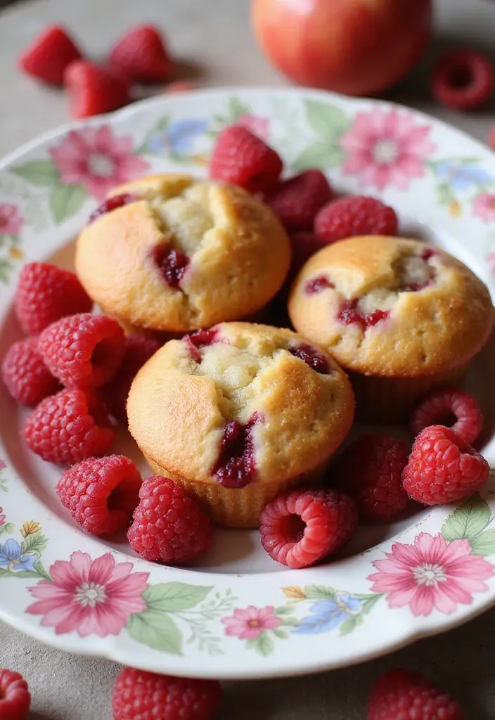 25 Applesauce Muffin Recipes That Are Moist and Flavorful 130 25 Applesauce Muffin Recipes That Are Moist and Flavorful - 22. Raspberry Applesauce Muffins