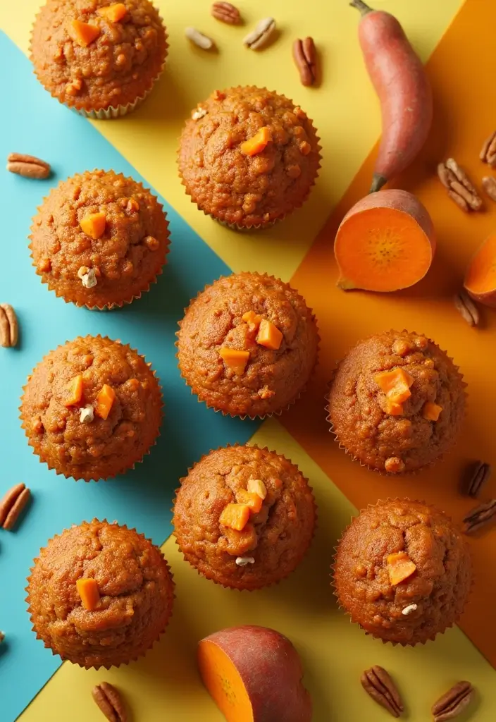 25 Applesauce Muffin Recipes That Are Moist and Flavorful 140 25 Applesauce Muffin Recipes That Are Moist and Flavorful - 24. Sweet Potato Applesauce Muffins