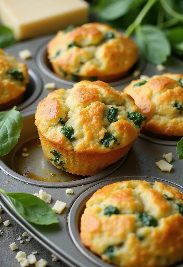 25 Biscuit Muffin Tin Recipes for Breakfast and Beyond 1 25 Biscuit Muffin Tin Recipes for Breakfast and Beyond - 1. Cheesy Spinach Breakfast Muffins