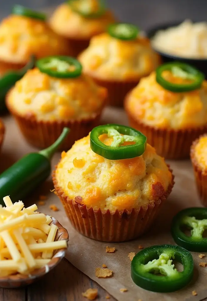 25 Biscuit Muffin Tin Recipes for Breakfast and Beyond 85 25 Biscuit Muffin Tin Recipes for Breakfast and Beyond - 15. Cheddar and Jalapeño Muffins