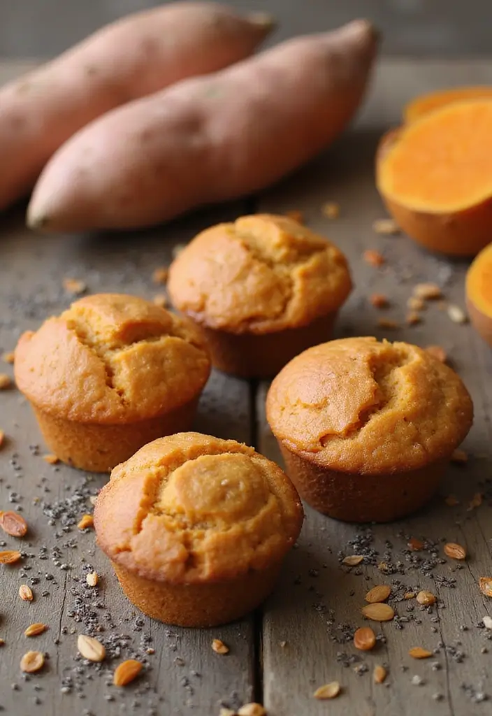 25 Chia Seed Muffin Recipes for a Nutritious Boost 99 25 Chia Seed Muffin Recipes for a Nutritious Boost - 17. Sweet Potato Chia Seed Muffins