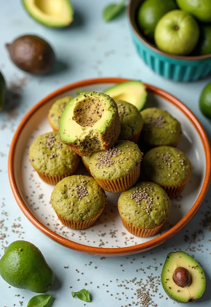 25 Chia Seed Muffin Recipes for a Nutritious Boost 104 25 Chia Seed Muffin Recipes for a Nutritious Boost - 18. Avocado Chia Seed Muffins