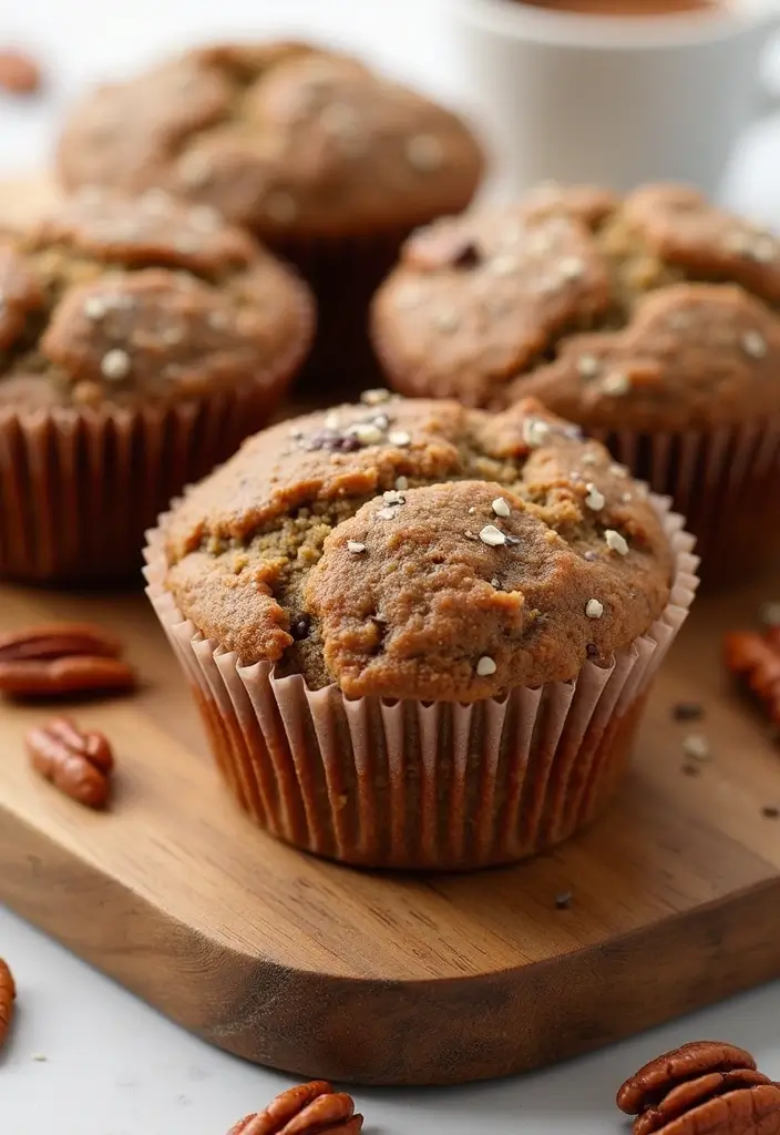 25 Chia Seed Muffin Recipes for a Nutritious Boost 111 25 Chia Seed Muffin Recipes for a Nutritious Boost - 19. Pecan Chia Seed Muffins