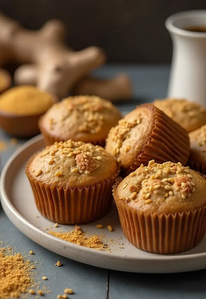 25 Chia Seed Muffin Recipes for a Nutritious Boost 112 25 Chia Seed Muffin Recipes for a Nutritious Boost - 20. Ginger Chia Seed Muffins