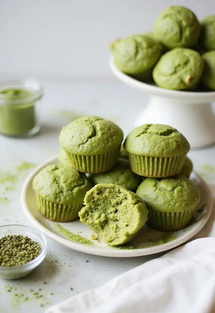 25 Chia Seed Muffin Recipes for a Nutritious Boost 44 25 Chia Seed Muffin Recipes for a Nutritious Boost - 8. Matcha Chia Seed Muffins