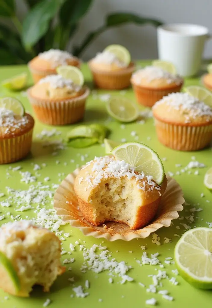 25 Coffee Cake Muffin Recipes That Pair Perfectly with Morning Brew - 11. Coconut Lime Coffee Cake Muffins