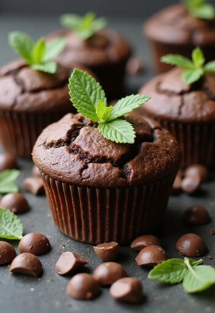 25 Coffee Cake Muffin Recipes That Pair Perfectly with Morning Brew - 21. Chocolate Mint Coffee Cake Muffins