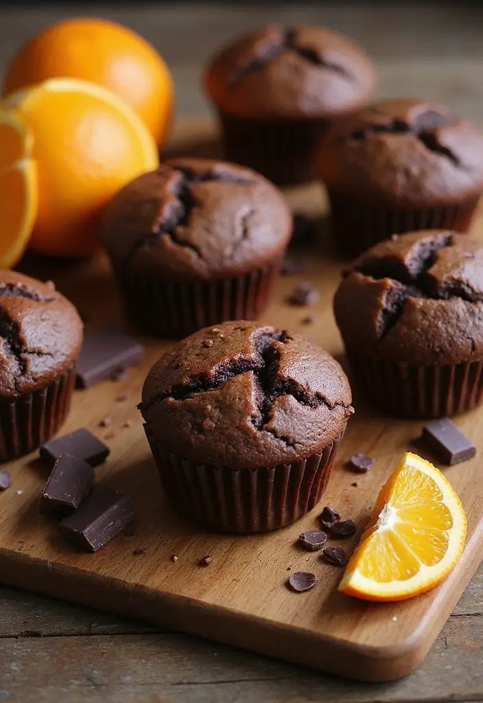 25 Coffee Cake Muffin Recipes That Pair Perfectly with Morning Brew - 24. Chocolate Orange Coffee Cake Muffins