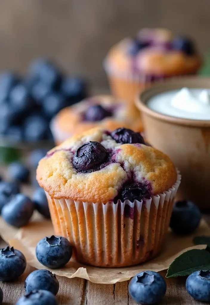 25 Easy 4-Ingredient Muffin Recipes Anyone Can Bake 6 25 Easy 4-Ingredient Muffin Recipes Anyone Can Bake - 2. Blueberry Yogurt Muffins