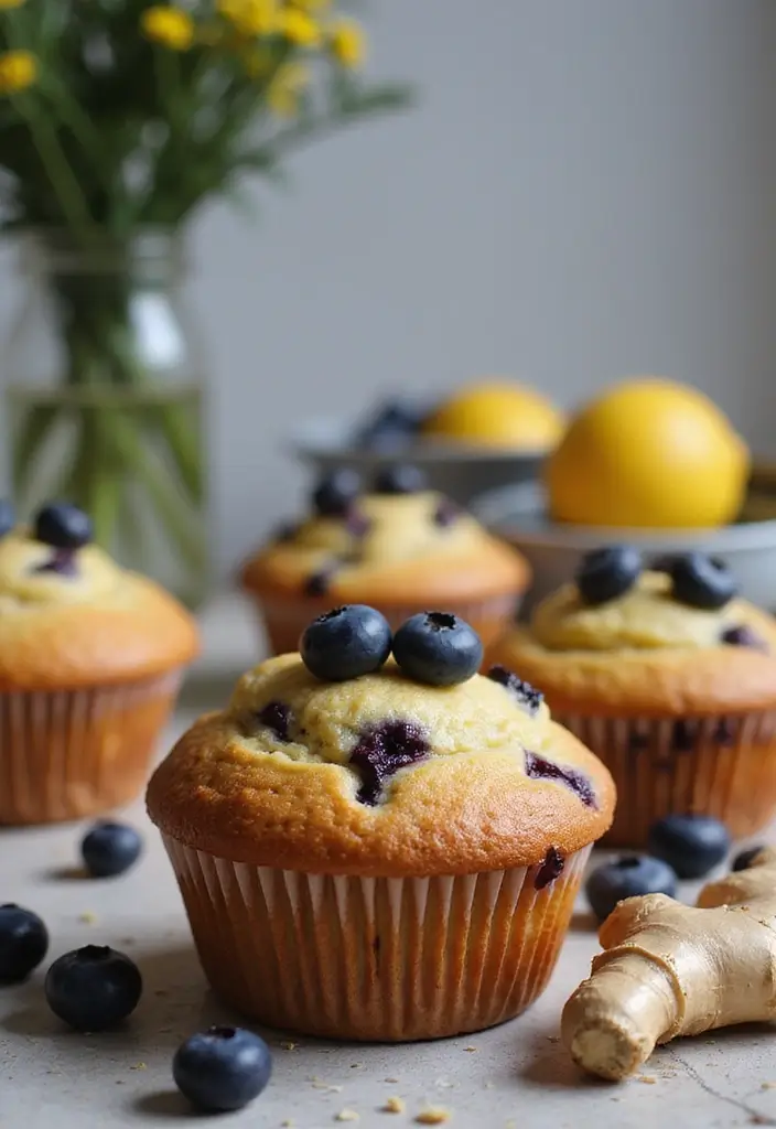 25 Easy Blueberry Muffin Recipes That Always Turn Out Perfect 119 25 Easy Blueberry Muffin Recipes That Always Turn Out Perfect - 21. Blueberry Ginger Muffins