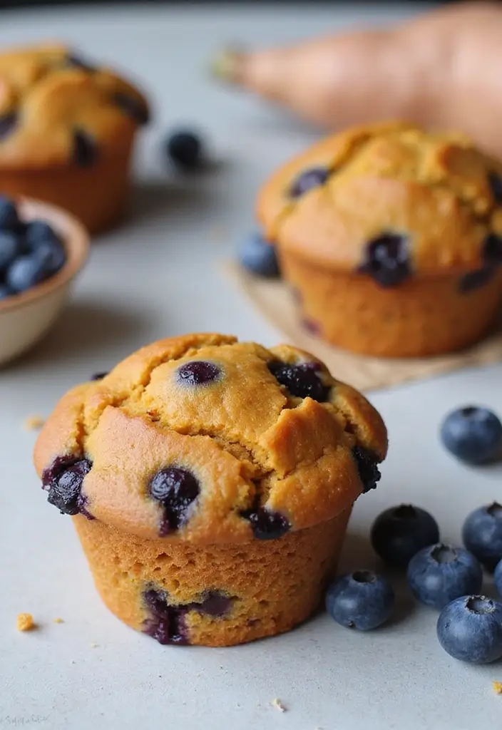25 Easy Blueberry Muffin Recipes That Always Turn Out Perfect 129 25 Easy Blueberry Muffin Recipes That Always Turn Out Perfect - 23. Blueberry Sweet Potato Muffins