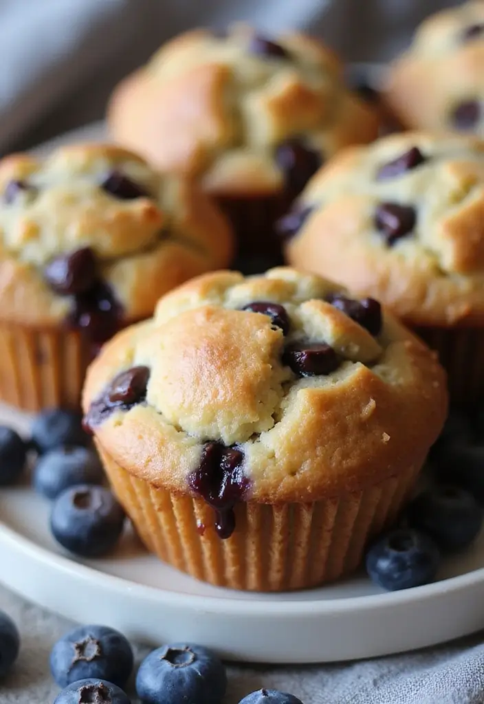 25 Easy Blueberry Muffin Recipes That Always Turn Out Perfect 37 25 Easy Blueberry Muffin Recipes That Always Turn Out Perfect - 7. Chocolate Chip Blueberry Muffins