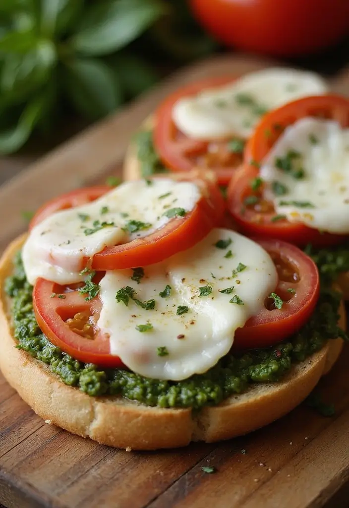 25 English Muffin Breakfast Recipes That Start the Day Right 92 25 English Muffin Breakfast Recipes That Start the Day Right - 14. Pesto and Tomato Muffin