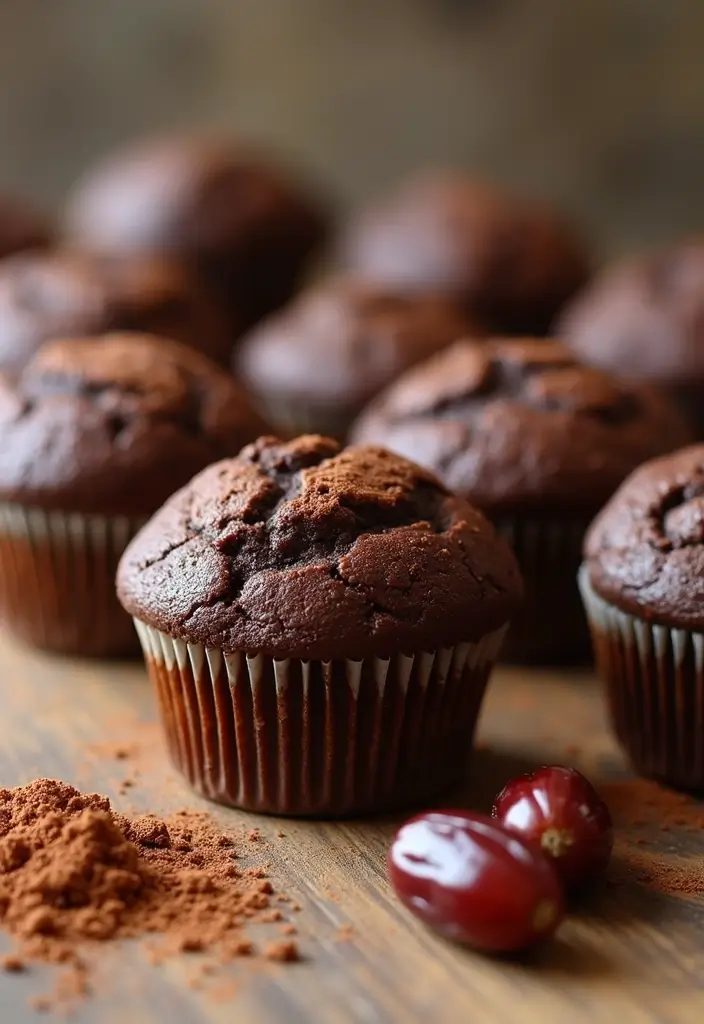 25 Healthy Chocolate Muffin Recipes for Guilt-Free Indulgence - 13. Date Sweetened Chocolate Muffins