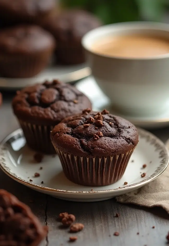 25 Healthy Chocolate Muffin Recipes for Guilt-Free Indulgence - 15. Mocha Chocolate Muffins