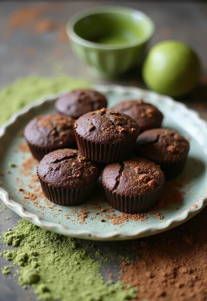 25 Healthy Chocolate Muffin Recipes for Guilt-Free Indulgence - 21. Matcha Chocolate Muffins