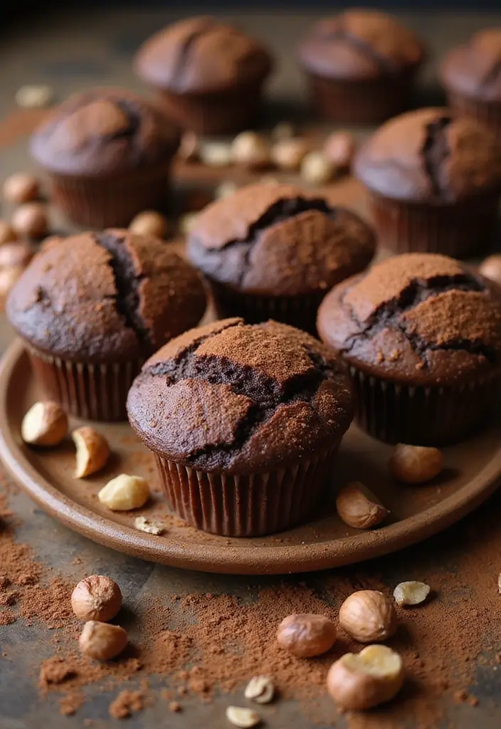 25 Healthy Chocolate Muffin Recipes for Guilt-Free Indulgence - 24. Chocolate Hazelnut Muffins