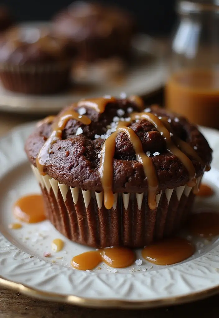 25 Healthy Chocolate Muffin Recipes for Guilt-Free Indulgence - 25. Salted Caramel Chocolate Muffins