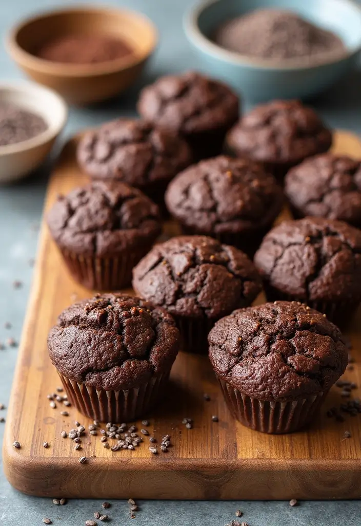 25 Healthy Chocolate Muffin Recipes for Guilt-Free Indulgence - 6. Chia Seed Chocolate Muffins