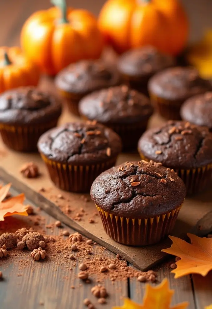 25 Healthy Chocolate Muffin Recipes for Guilt-Free Indulgence - 8. Pumpkin Chocolate Muffins