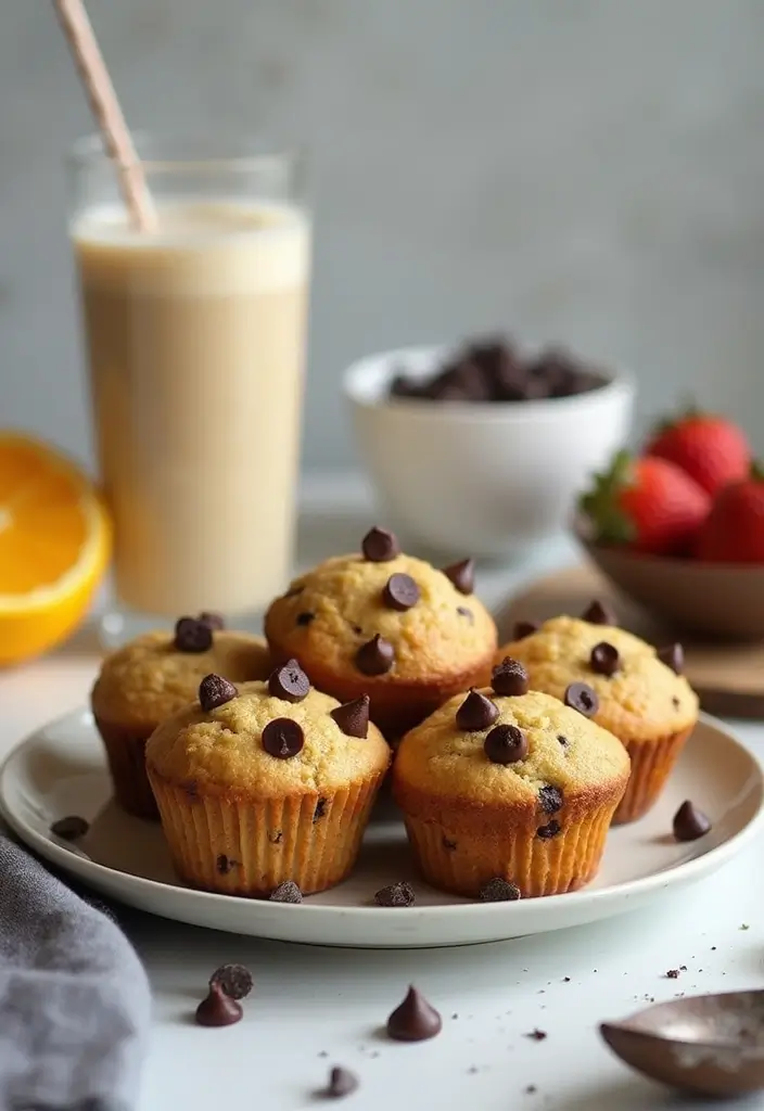 25 Healthy Chocolate Muffin Recipes for Guilt-Free Indulgence - 9. Chocolate Chip Protein Muffins