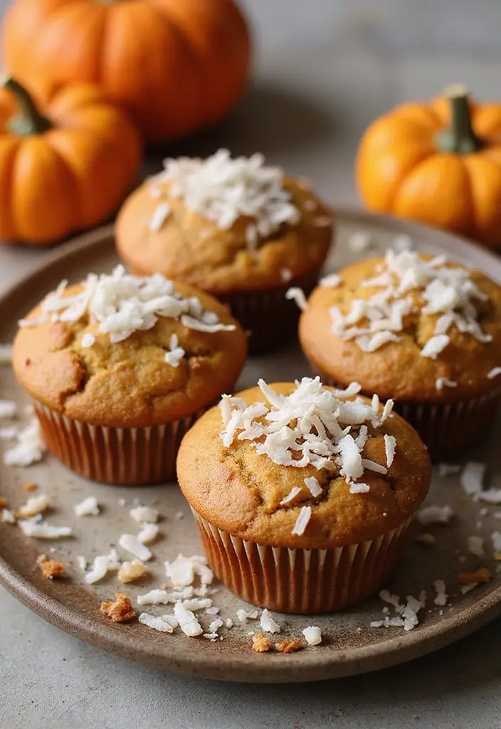 25 Healthy Fall Muffin Recipes That Warm the Season 65 25 Healthy Fall Muffin Recipes That Warm the Season - 11. Pumpkin Coconut Muffins
