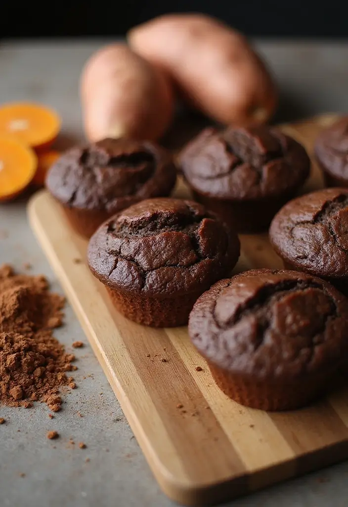 25 Healthy Fall Muffin Recipes That Warm the Season 93 25 Healthy Fall Muffin Recipes That Warm the Season - 15. Sweet Potato Chocolate Muffins