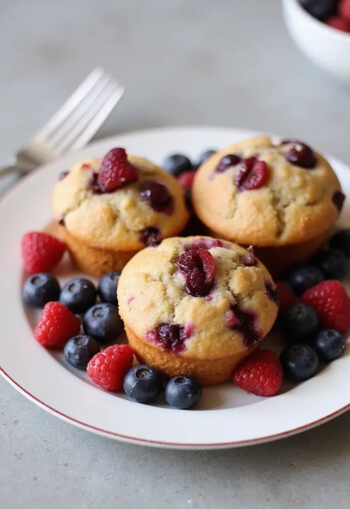 25 Healthy Fall Muffin Recipes That Warm the Season 105 25 Healthy Fall Muffin Recipes That Warm the Season - 17. Berry Almond Muffins