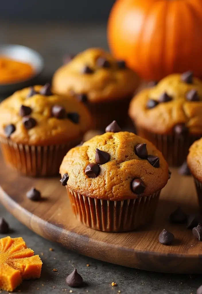 25 Healthy Fall Muffin Recipes That Warm the Season 117 25 Healthy Fall Muffin Recipes That Warm the Season - 19. Chocolate Chip Pumpkin Muffins