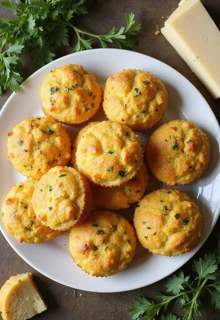 25 Healthy Fall Muffin Recipes That Warm the Season 124 25 Healthy Fall Muffin Recipes That Warm the Season - 20. Savory Cheddar Muffins with Herbs