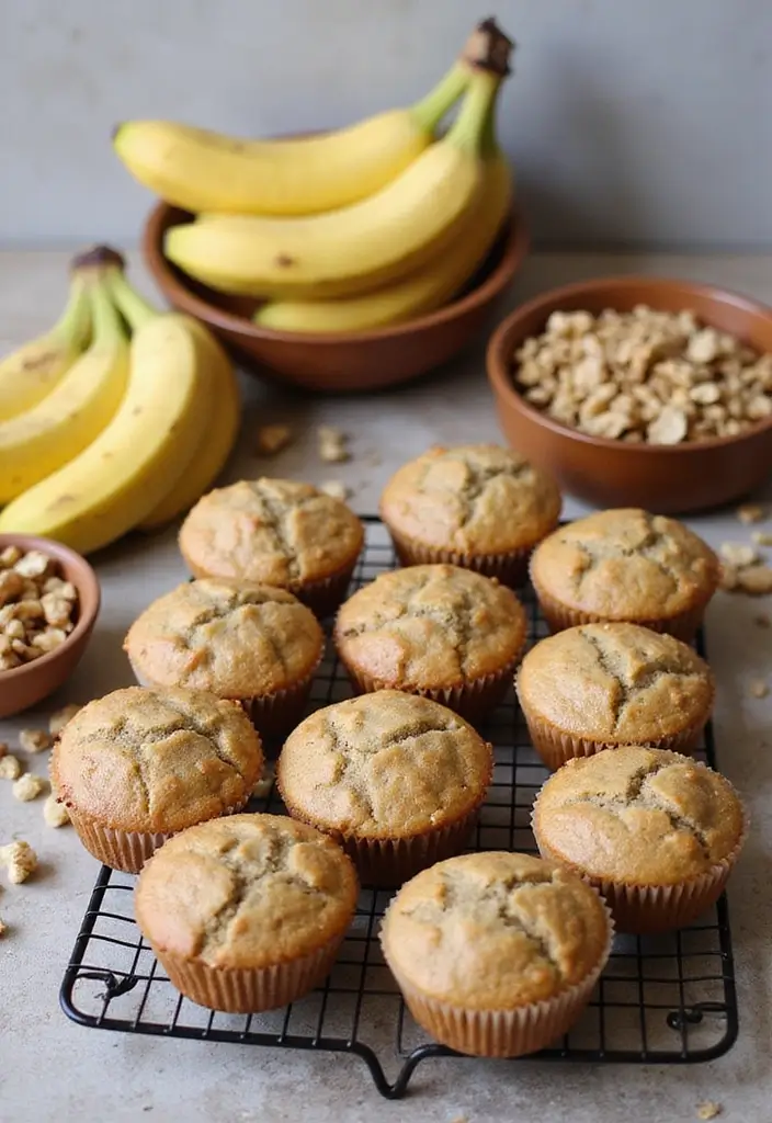 25 Healthy Fall Muffin Recipes That Warm the Season 29 25 Healthy Fall Muffin Recipes That Warm the Season - 5. Banana Nut Muffins