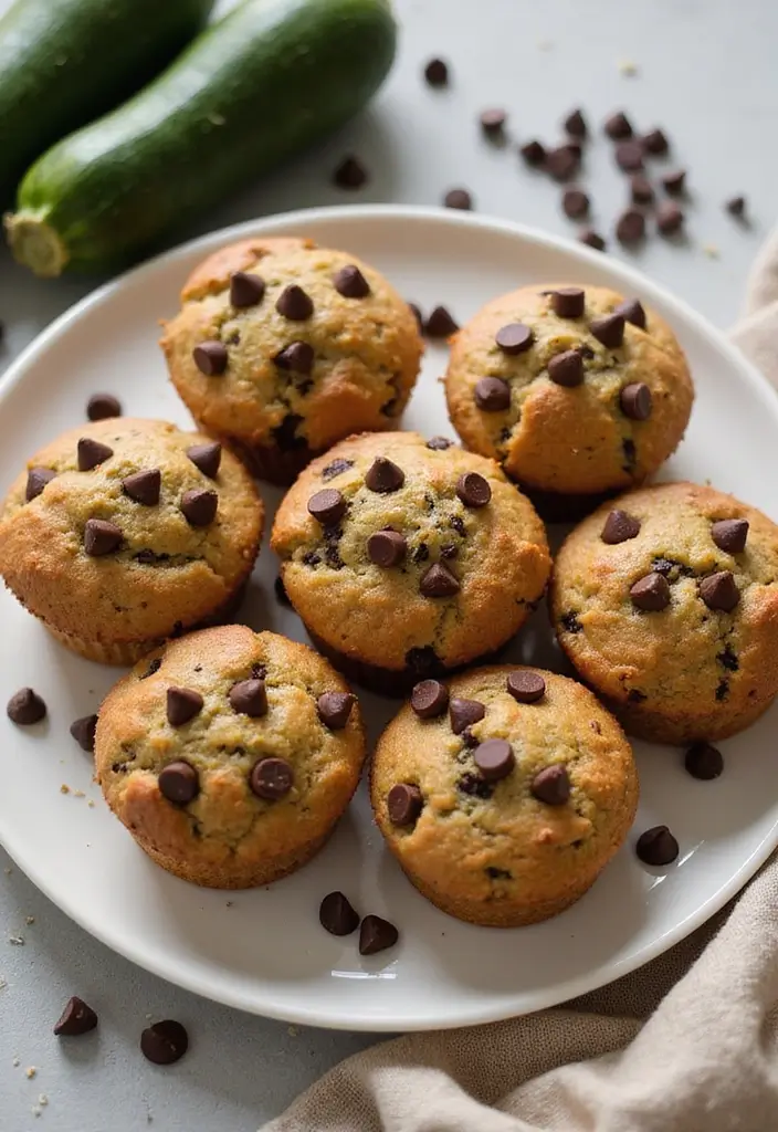 25 Healthy Fall Muffin Recipes That Warm the Season 34 25 Healthy Fall Muffin Recipes That Warm the Season - 6. Zucchini Chocolate Chip Muffins