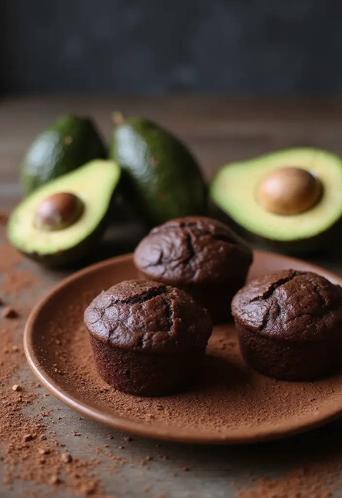 25 Healthy Fall Muffin Recipes That Warm the Season 51 25 Healthy Fall Muffin Recipes That Warm the Season - 9. Chocolate Avocado Muffins