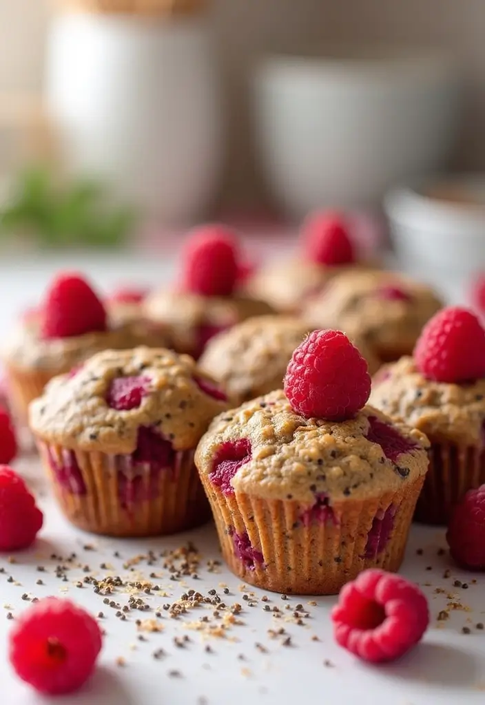 25 Healthy Gluten Free Muffin Recipes You’ll Actually Love 52 25 Healthy Gluten Free Muffin Recipes You’ll Actually Love - 10. Raspberry Chia Seed Muffins