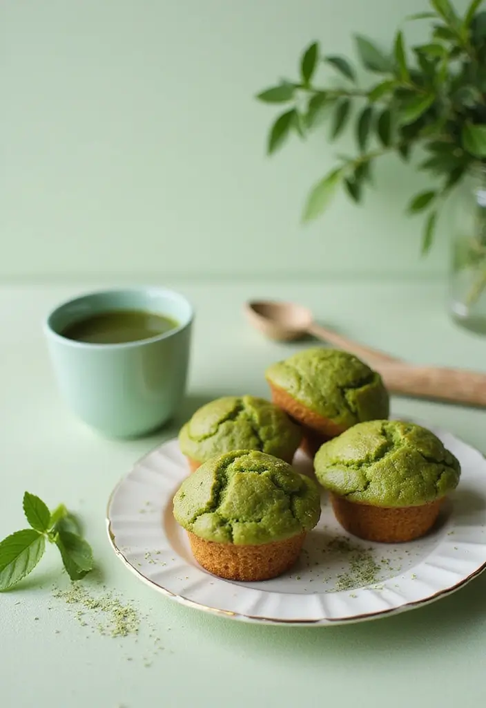 25 Healthy Gluten Free Muffin Recipes You’ll Actually Love 66 25 Healthy Gluten Free Muffin Recipes You’ll Actually Love - 12. Matcha Green Tea Muffins