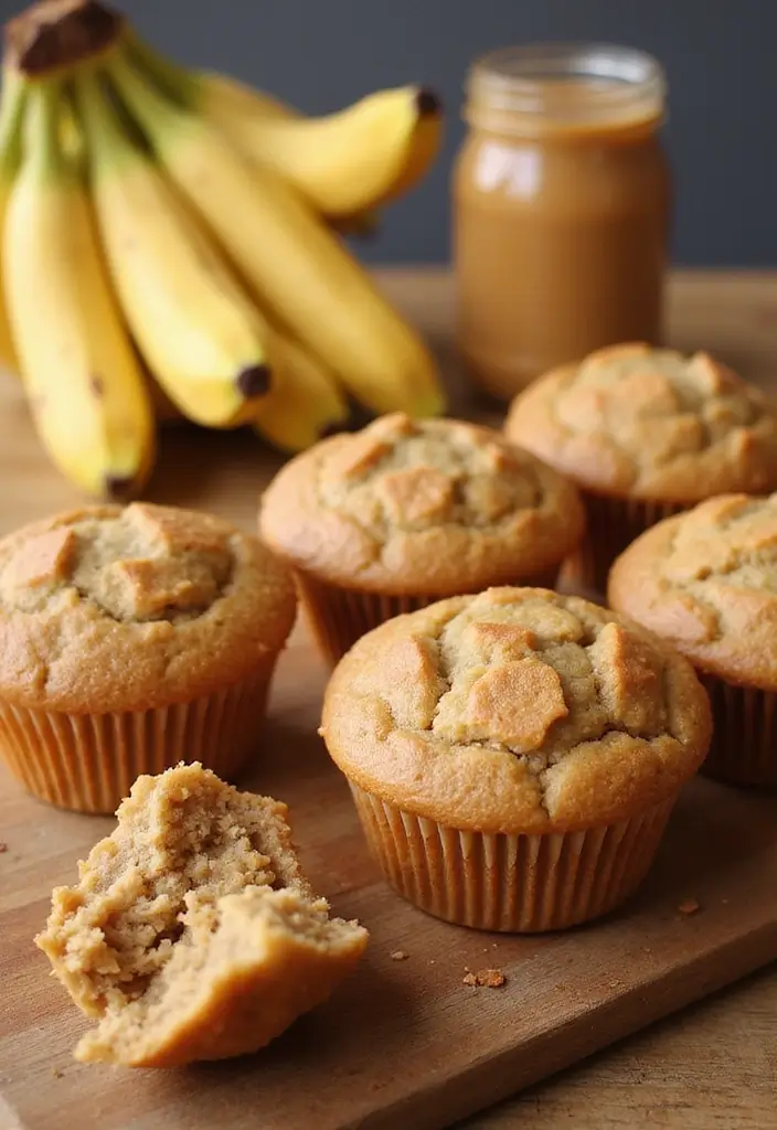 25 Healthy Mini Muffin Tin Recipes for Snacks on the Go 69 25 Healthy Mini Muffin Tin Recipes for Snacks on the Go - 11. Peanut Butter Banana Muffins