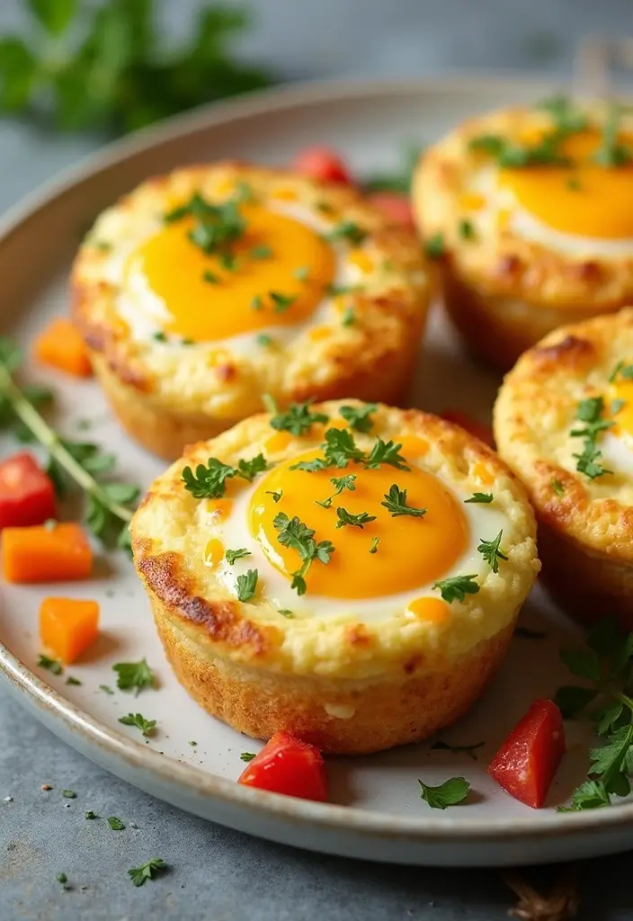 25 Healthy Mini Muffin Tin Recipes for Snacks on the Go 76 25 Healthy Mini Muffin Tin Recipes for Snacks on the Go - 12. Egg and Cheese Breakfast Muffins