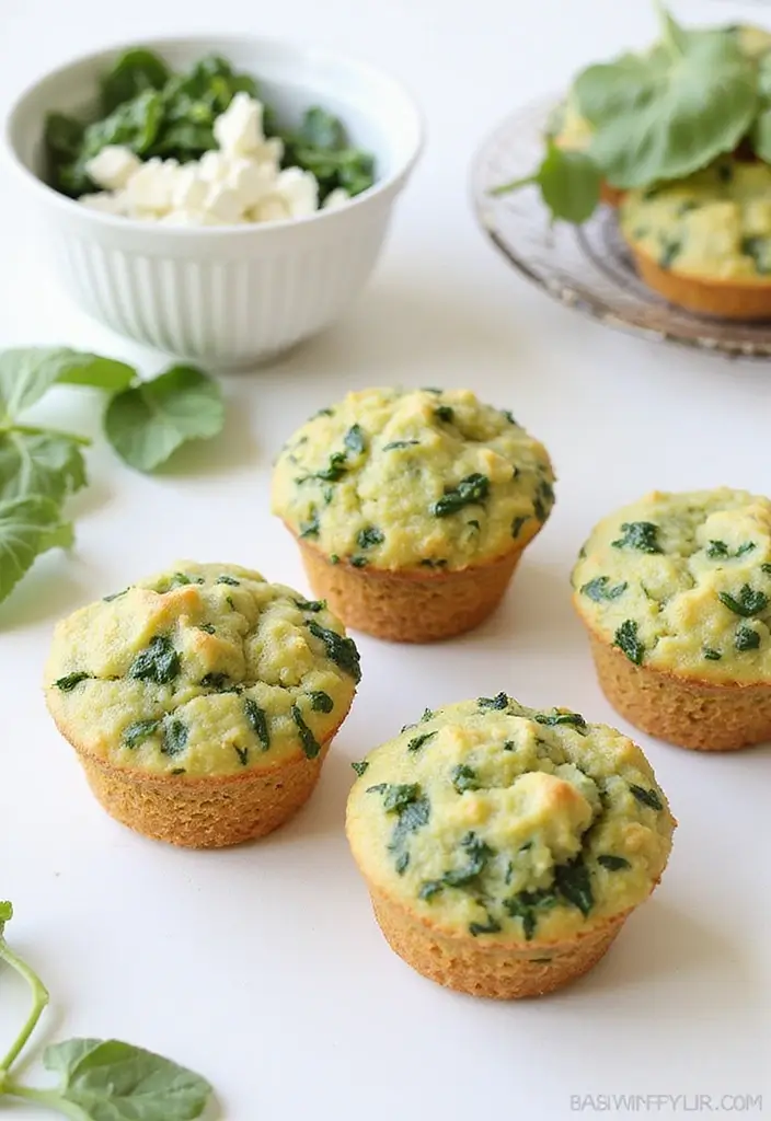 25 Healthy Mini Muffin Tin Recipes for Snacks on the Go 8 25 Healthy Mini Muffin Tin Recipes for Snacks on the Go - 2. Spinach and Feta Mini Muffins
