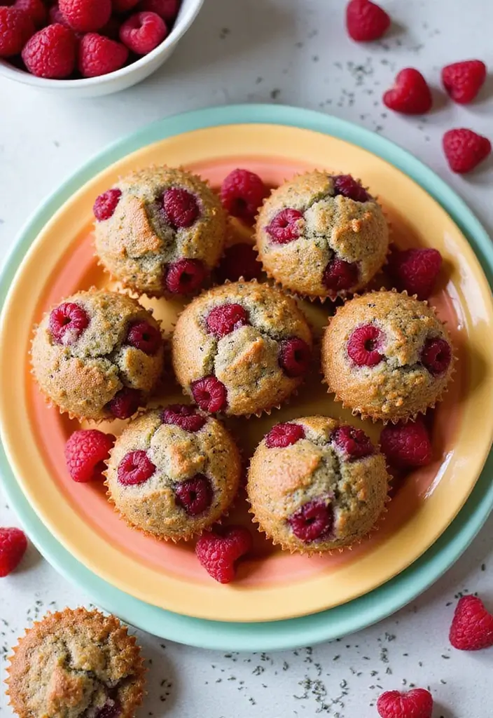 25 Healthy Mini Muffin Tin Recipes for Snacks on the Go 138 25 Healthy Mini Muffin Tin Recipes for Snacks on the Go - 22. Chia Seed and Raspberry Muffins