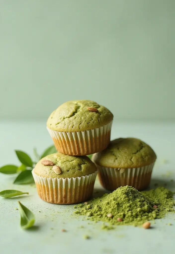 25 Healthy Mini Muffin Tin Recipes for Snacks on the Go 152 25 Healthy Mini Muffin Tin Recipes for Snacks on the Go - 24. Matcha Almond Muffins
