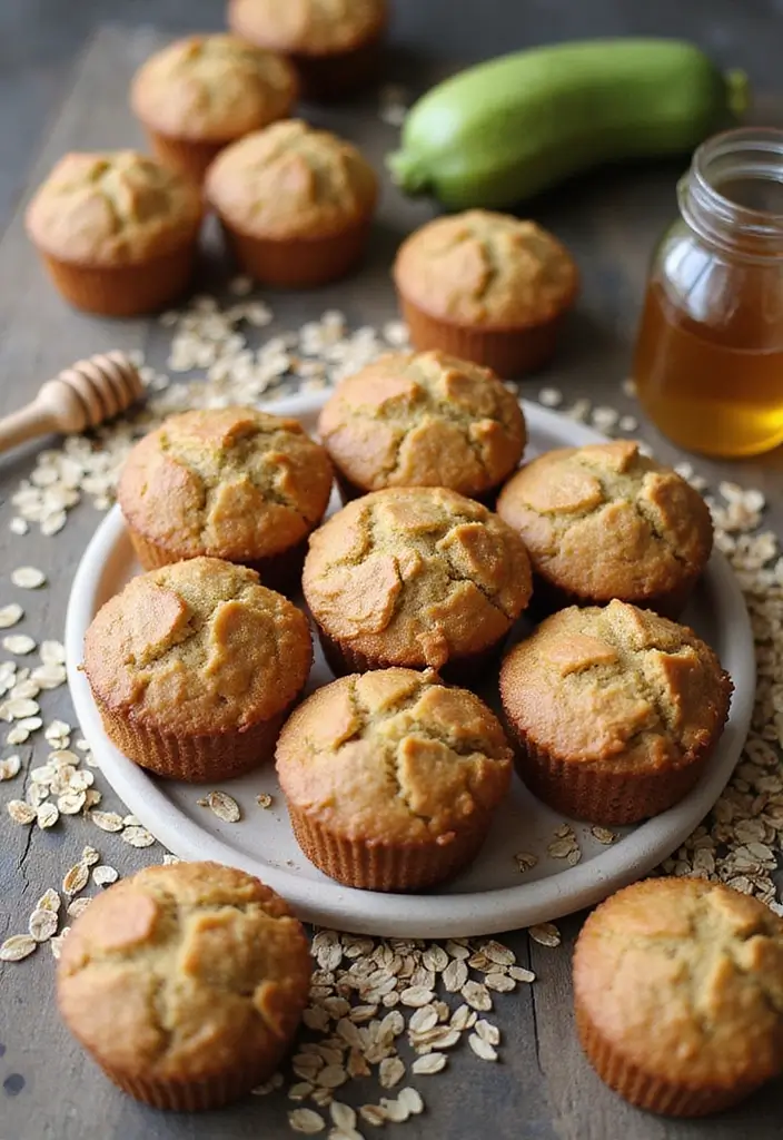 25 Healthy Zucchini Muffin Recipes You’ll Actually Enjoy 95 25 Healthy Zucchini Muffin Recipes You’ll Actually Enjoy - 17. Honey Oat Zucchini Muffins