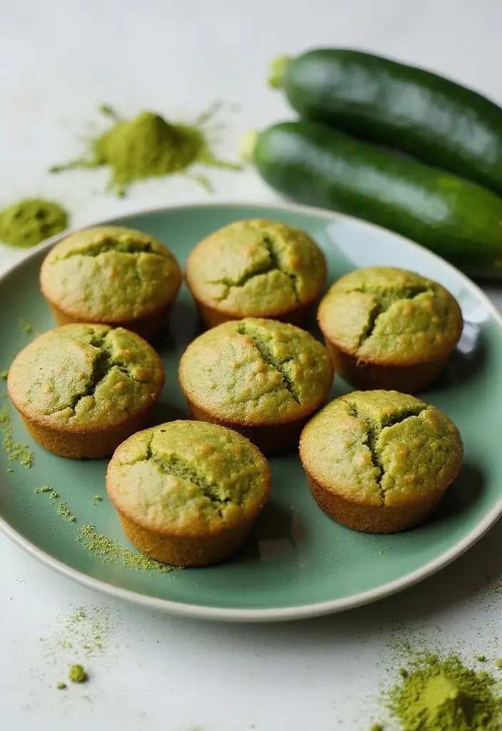 25 Healthy Zucchini Muffin Recipes You’ll Actually Enjoy 114 25 Healthy Zucchini Muffin Recipes You’ll Actually Enjoy - 20. Matcha Zucchini Muffins