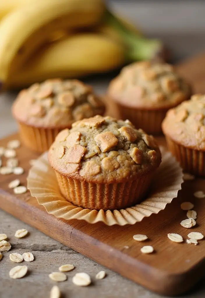 25 High Fiber Muffin Recipes That Support Digestion - 1. Banana Oatmeal Muffins
