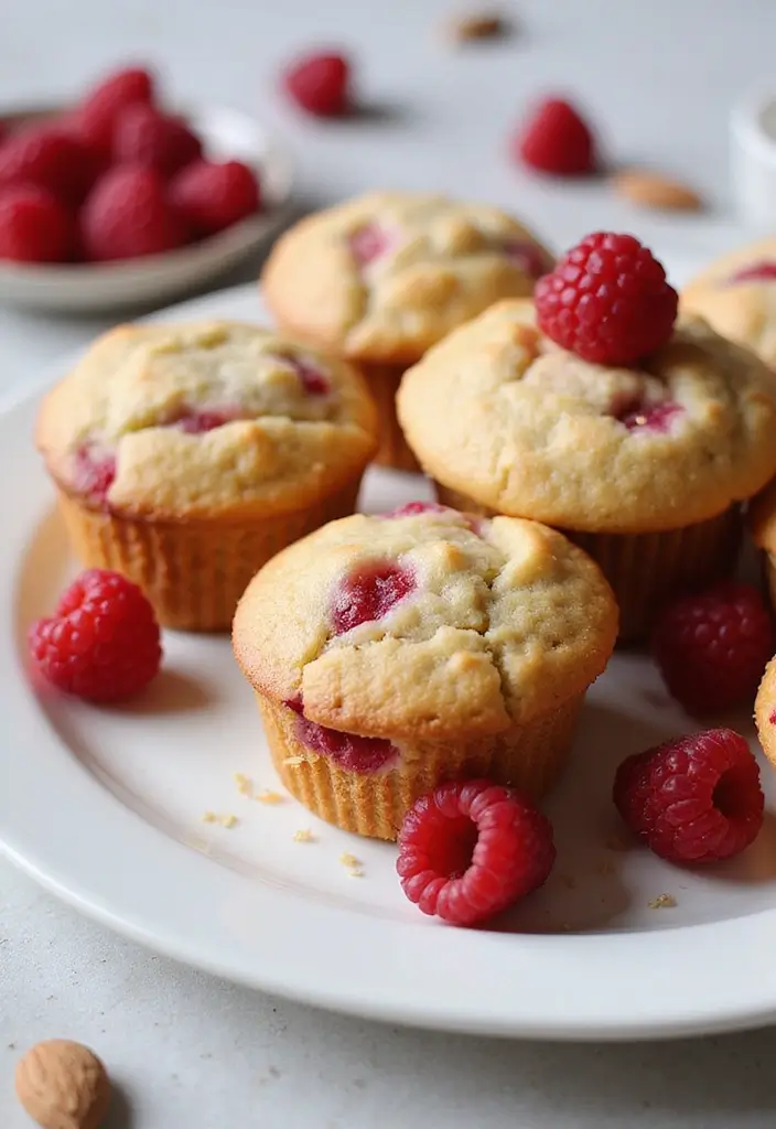 25 High Fiber Muffin Recipes That Support Digestion - 11. Raspberry Almond Muffins