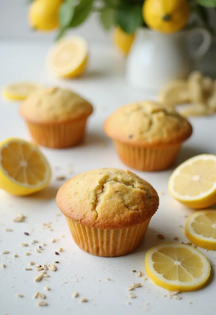 25 High Fiber Muffin Recipes That Support Digestion - 12. Lemon Poppy Seed Muffins