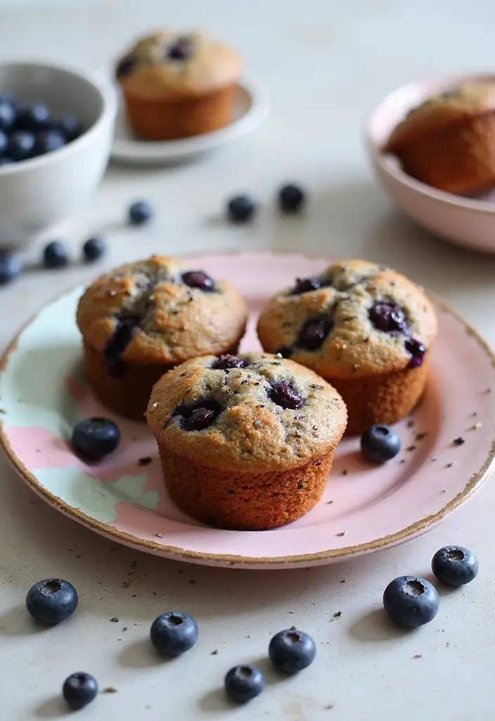 25 High Fiber Muffin Recipes That Support Digestion - 2. Blueberry Chia Seed Muffins