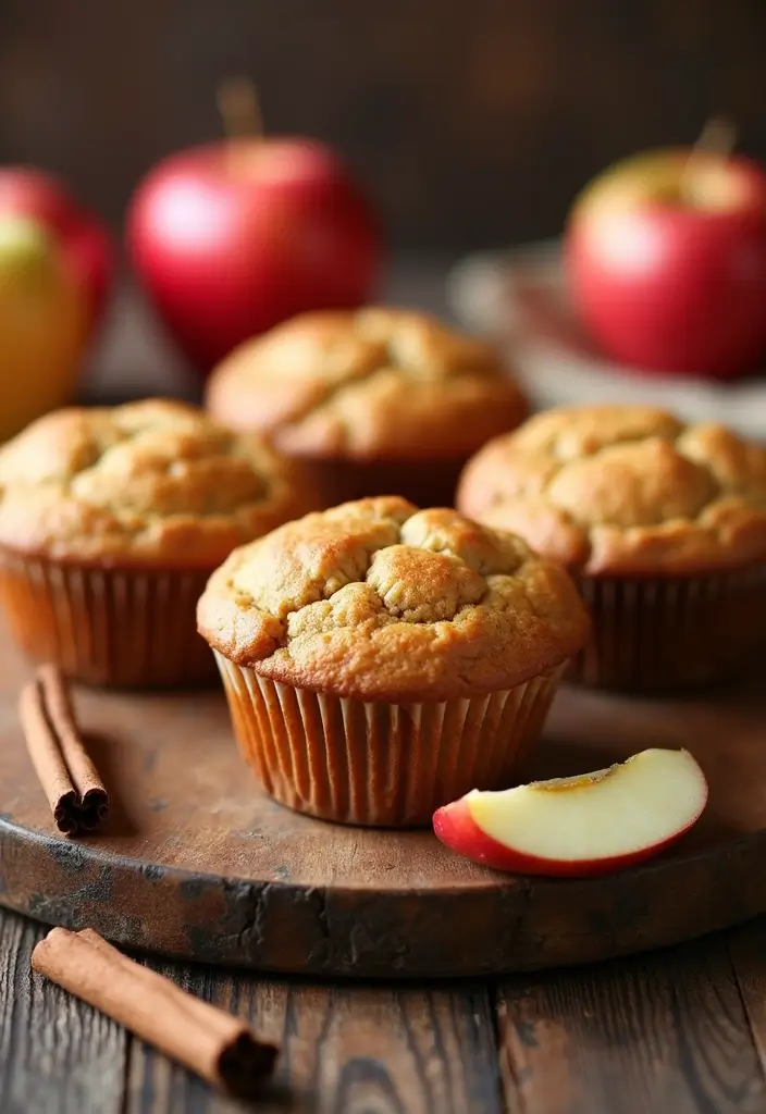 25 High Fiber Muffin Recipes That Support Digestion - 21. Baked Apple Muffins