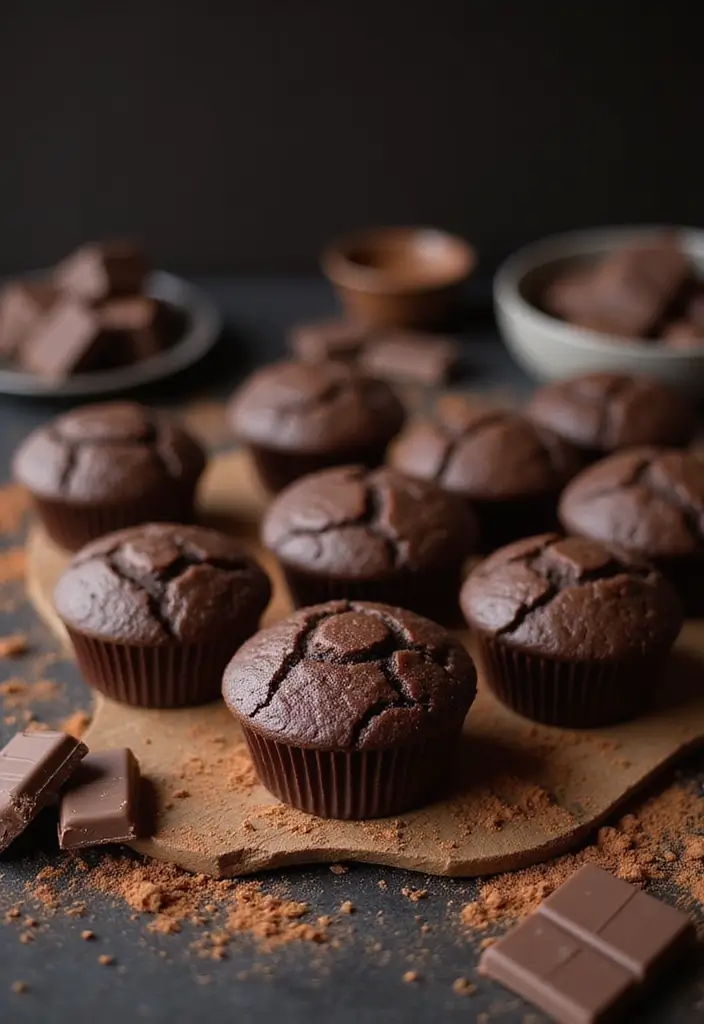 25 High Fiber Muffin Recipes That Support Digestion - 25. Double Chocolate Muffins