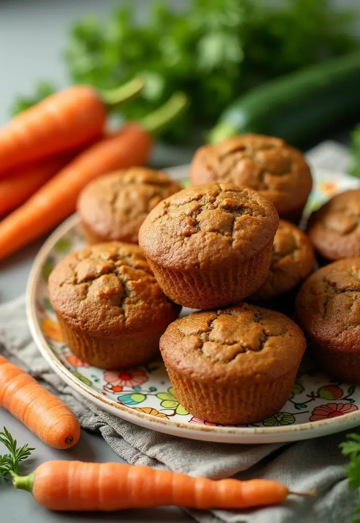 25 High Fiber Muffin Recipes That Support Digestion - 4. Carrot Zucchini Muffins